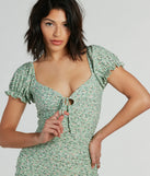 Meadow Vibes Floral Eyelet Lace Mini Dress