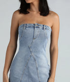 The 90s Are Calling Denim Strapless Mini Dress