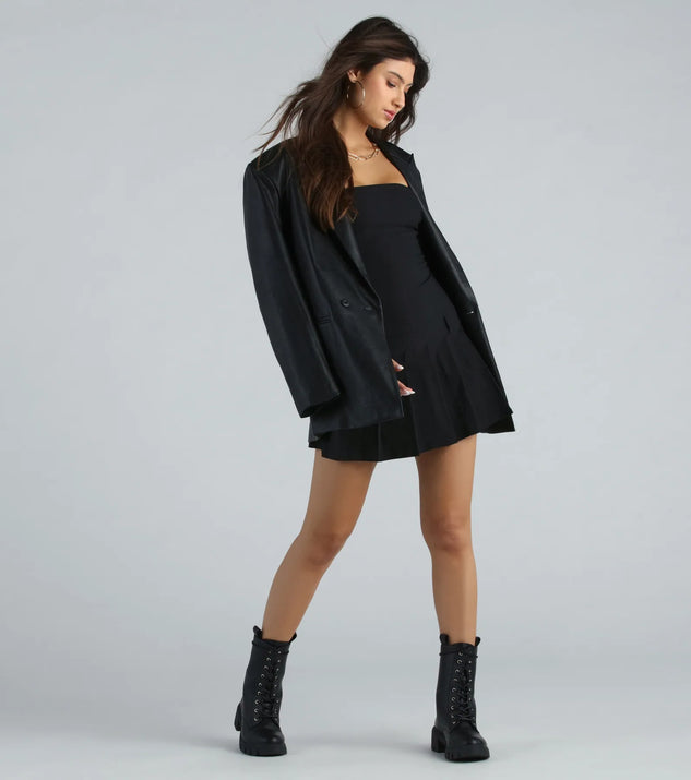 Preppy Posh Strapless A-Line Pleated Mini Dress | Windsor
