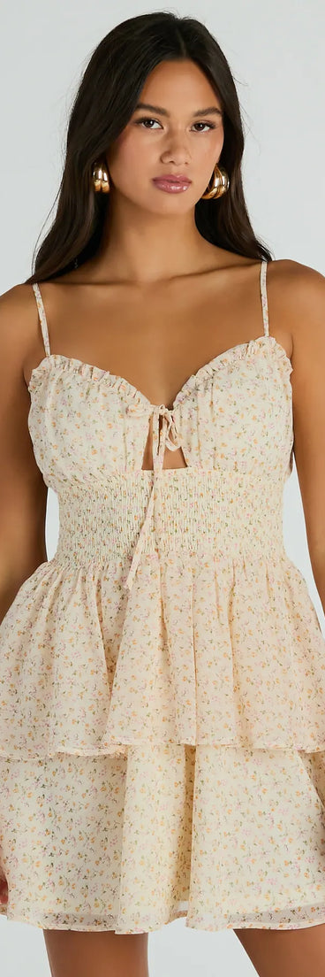 The Daytime Cheer Fit And Flare Ruffle Floral Dress is a mini dress that will make a statement with its short hemline and on-trend details to have you ready for any event!