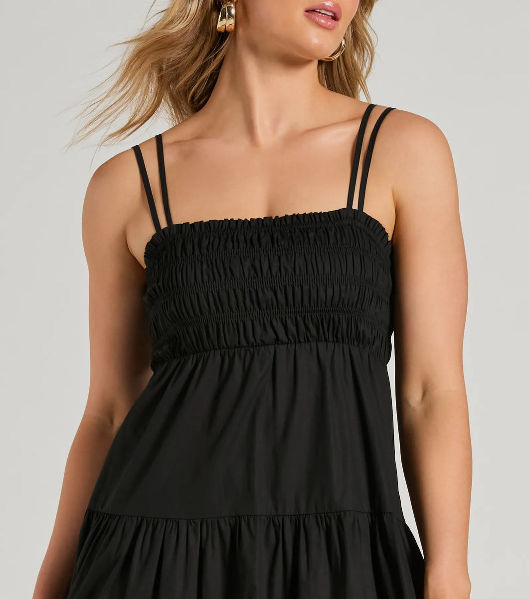 Darling Appeal Sleeveless Ruffled Midi Dress & Windsor