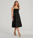 Whether you're headed to brunch or running errands, the Darling Appeal Sleeveless Ruffled Midi Dress in black delivers effortless style in a breathable, go-to casual dress.
