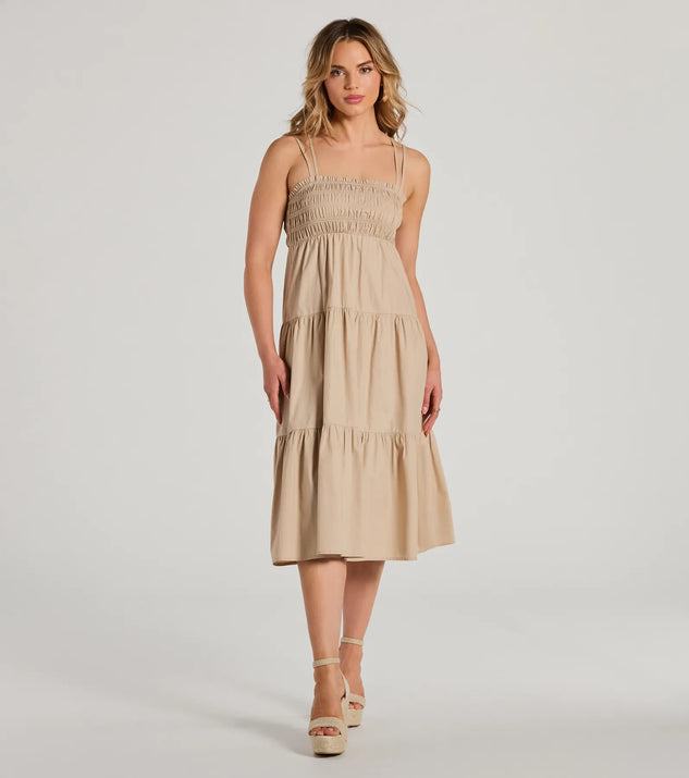 Darling Appeal Sleeveless Ruffled Midi Dress | Windsor