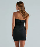 Impress Me Pinstripe Strapless Mini Dress