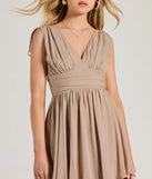 Whether you're headed to brunch or running errands, the Crush On You Sleeveless V-Neck Skater Dress in natural delivers effortless style in a breathable, go-to casual dress.