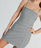 Classic In Plaid Pleated Mini Dress