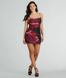 Revamp your 2025 wardrobe with this chic addition, the So Fab Marble Print Mesh Mini Dress in wine, perfect for elevating your style in the new year.