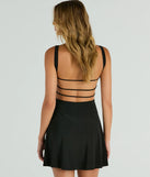 Revamp your 2025 wardrobe with this chic addition, the Lost In Love Strappy Back A-Line Mini Dress in black, perfect for elevating your style in the new year.