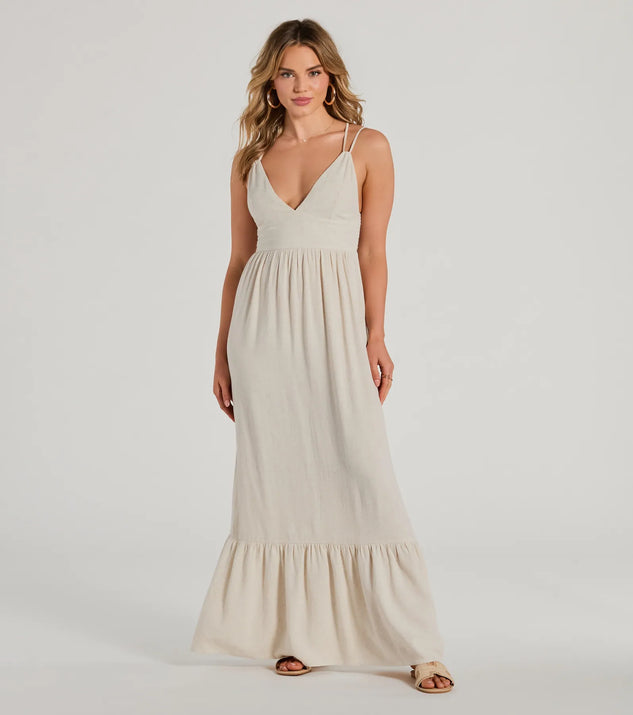 The Covetable Charm V-Neck Ruffled Maxi Dress is a casual dress for more than special occasions with a fitted or flowy silhouette and accents in the most recent trends!