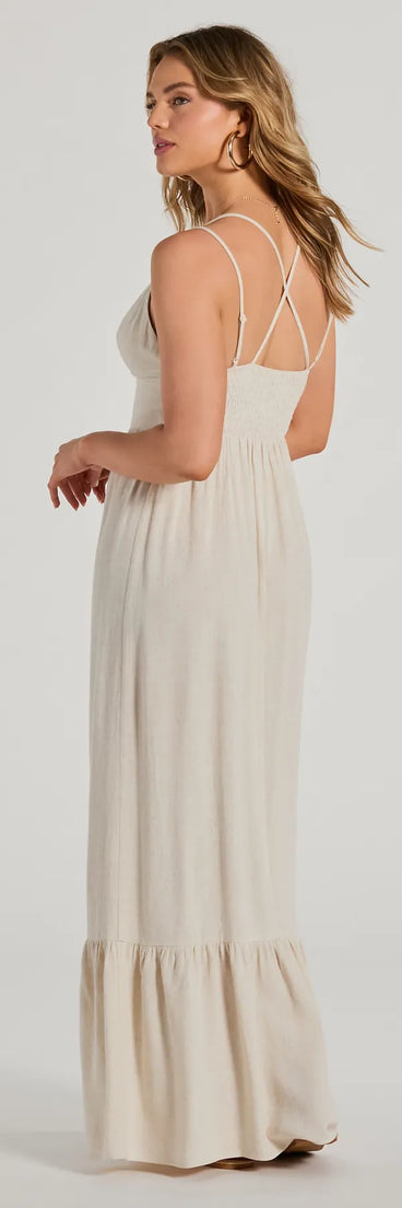 The Covetable Charm V-Neck Ruffled Maxi Dress is a casual dress for more than special occasions with a fitted or flowy silhouette and accents in the most recent trends!