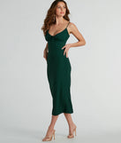 Finders Keepers V-Neck Tie Midi Dress
