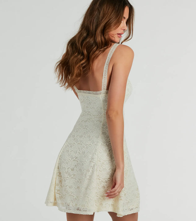 Awaken Beauty A-Line Lace Short Dress | Windsor Awaken Beauty A-Line Lace Short Dress | Windsor