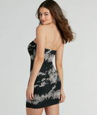 The Cool Girl Chic Strapless Abstract Mesh Mini Dress is a casual dress for more than special occasions with a fitted or flowy silhouette and accents in the most recent trends!