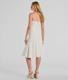Sweet Day Sleeveless Mermaid Denim Midi Dress