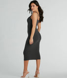 So Effortless Ribbed Knit Bodycon Midi Dress