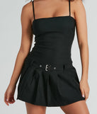 If You Pleats Sleeveless Pleated A-Line Mini Dress