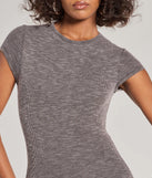 Make a bold statement in the Back To Basics Ribbed Knit Midi Dress in charcoal, the perfect spring dress for weddings, cocktail hours, nights out, and/or seasonal celebrations.