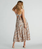 Weekend Getaway Tropical Print Flowy Maxi Dress