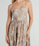 Weekend Getaway Tropical Print Flowy Maxi Dress