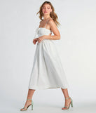 Sweeten Me Up Square Neck Cutout A-Line Midi Dress