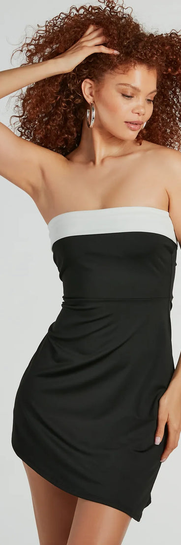 The Arrived In Style Strapless Knit Mini Dress is a casual dress for more than special occasions with a fitted or flowy silhouette and accents in the most recent trends!