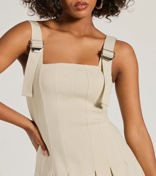 Babe With Taste Buckle Strap Pleated Mini Dress | Windsor
