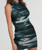 The Artsy Scene Mock Neck Abstract Mini Dress is a casual dress for more than special occasions with a fitted or flowy silhouette and accents in the most recent trends!