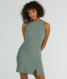The Note To Self Ribbed Knit A-Line Mini Dress is a casual dress for more than special occasions with a fitted or flowy silhouette and accents in the most recent trends!