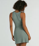 The Note To Self Ribbed Knit A-Line Mini Dress is a casual dress for more than special occasions with a fitted or flowy silhouette and accents in the most recent trends!
