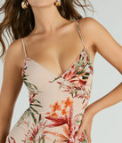Currently In Paradise V-Neck Tropical Midi Dress