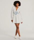 Step into winter chic with the Delightful View Collared Scenic Waist Skater Dress, a white mini dress featuring an above-the-knee cut ideal for cocktail parties, festive gatherings, or clubwear.