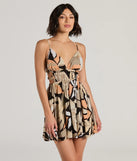 The Strolls In The Sand V-Neck Tropical Skater Mini Dress is a mini dress that will make a statement with its short hemline and on-trend details to have you ready for any event!