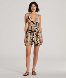 The Strolls In The Sand V-Neck Tropical Skater Mini Dress is a mini dress that will make a statement with its short hemline and on-trend details to have you ready for any event!