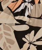 Step into winter chic with the Strolls In The Sand V-Neck Tropical Skater Mini Dress, a natural mini dress featuring an above-the-knee cut ideal for cocktail parties, festive gatherings, or clubwear.