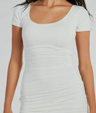 The Everyday Style Short Sleeve Ruched Mini Dress is a casual dress for more than special occasions with a fitted or flowy silhouette and accents in the most recent trends!