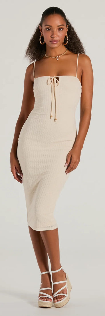 Effortless Blis Sleeveless Bodycon Knit Midi Dress