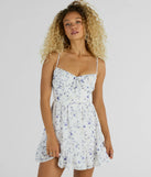 Bon Voyage Sweetheart Floral Chiffon Skater Dress