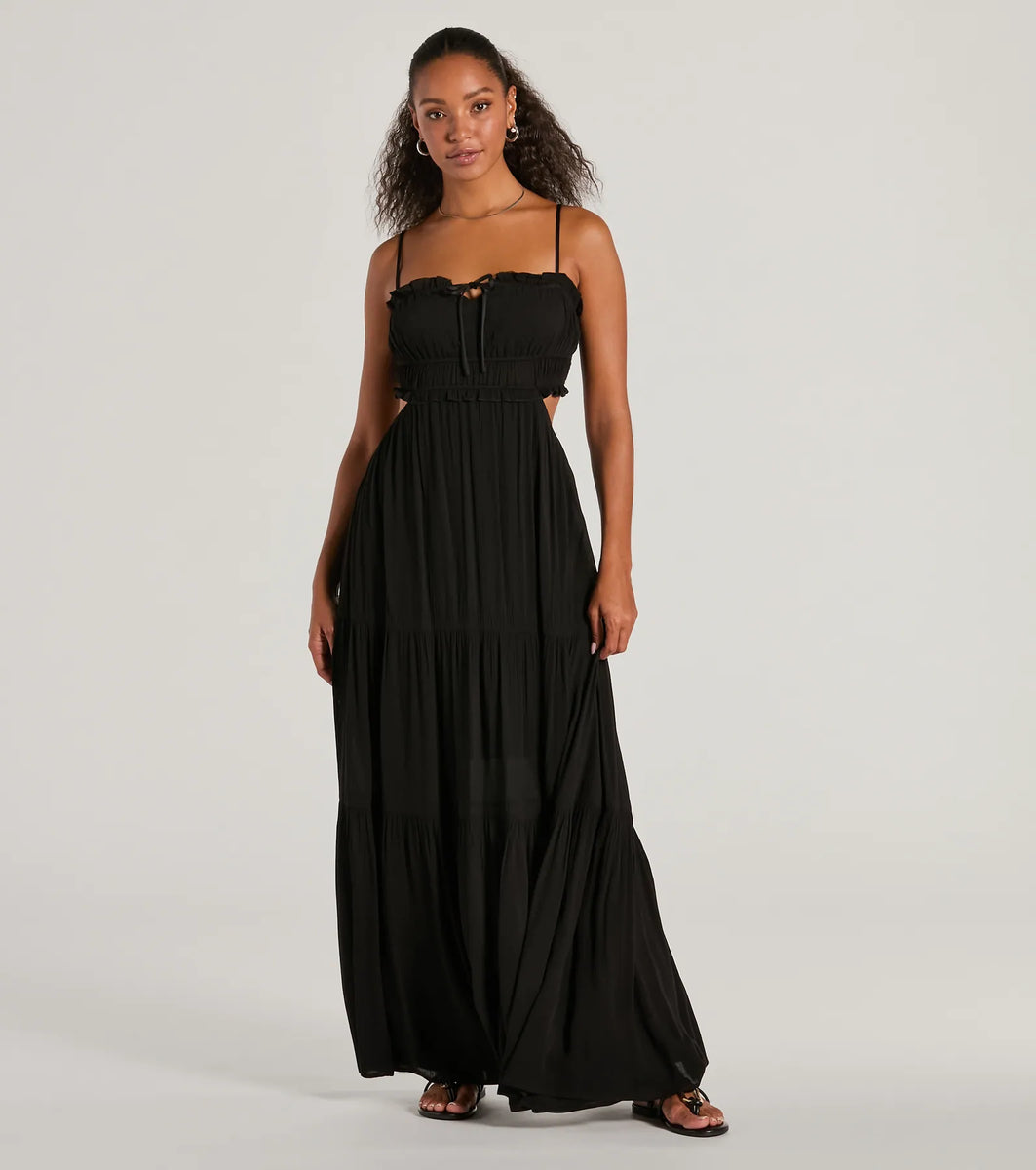REFRESHING VIBE WOVEN MAXI DRESS