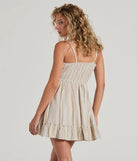 The Cute Style Button Ruffled Striped Linen Skater Dress is a casual dress for more than special occasions with a fitted or flowy silhouette and accents in the most recent trends!