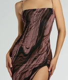 The Abstract Beauty Printed Slit Midi Dress is a casual dress for more than special occasions with a fitted or flowy silhouette and accents in the most recent trends!