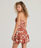 The Sunshine On My Mind Strapless Tropical Skater Dress is a casual dress for more than special occasions with a fitted or flowy silhouette and accents in the most recent trends!