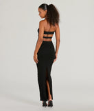 Never A Dull Moment Strapless Cutout Maxi Dress