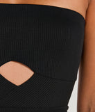Never A Dull Moment Strapless Cutout Maxi Dress