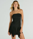 The Flouncin' Around Strapless Ruffle Mini Dress is a casual dress for more than special occasions with a fitted or flowy silhouette and accents in the most recent trends!