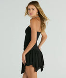 Whether you're headed to brunch or running errands, the Flouncin' Around Strapless Ruffle Mini Dress in black delivers effortless style in a breathable, go-to casual dress.