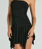 Revamp your 2025 wardrobe with this chic addition, the Flouncin' Around Strapless Ruffle Mini Dress in black, perfect for elevating your style in the new year.