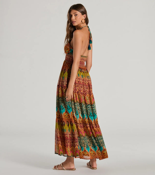 v neck halter boho dress Summer Dreams V-Neck Chiffon Maxi Size:Bridal Size 12 weather travel Sherbet Vintage Romantic Women Ruched