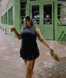 Revamp your 2025 wardrobe with this chic addition, the Confident Moves Crew Neck Ruffled Mini Dress in black, perfect for elevating your style in the new year.