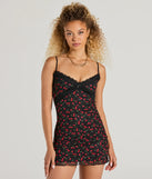The Cherry On Top Lace Trim V-Neck Mesh Mini Dress is a mini dress that will make a statement with its short hemline and on-trend details to have you ready for any event!
