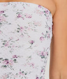 Sweet Ditsy Floral Eyelet Strapless Mini Dress